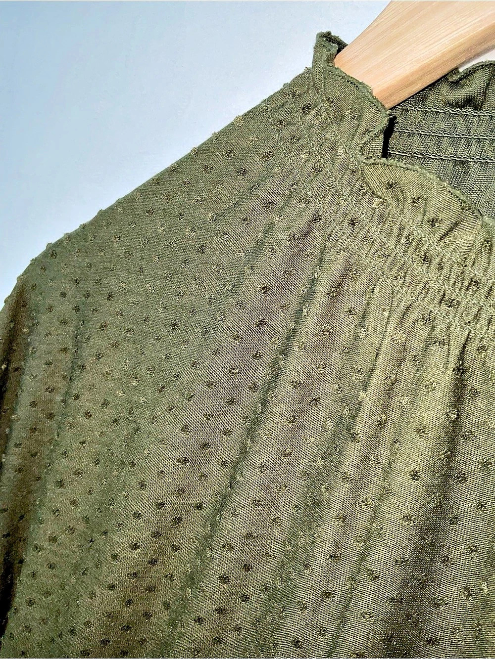 Madewell Texture & Thread Ruffle Mockneck top - Picture 3 of 4